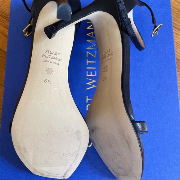 Stuart Weitzman Amelina Heeled Sandal Black 5.5 Brand New No Tags - Picture 3 of 7